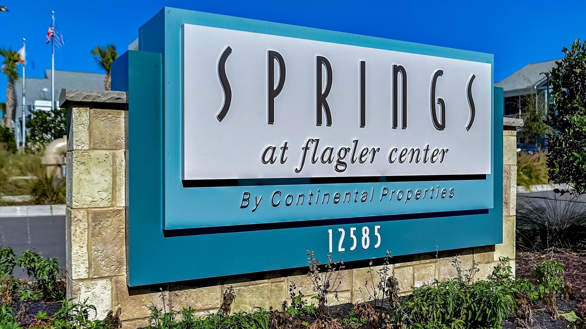 Entrance Sign Springs at Flagler Center by Continental Properties 12385. 