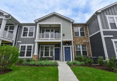 Townhome style exterior