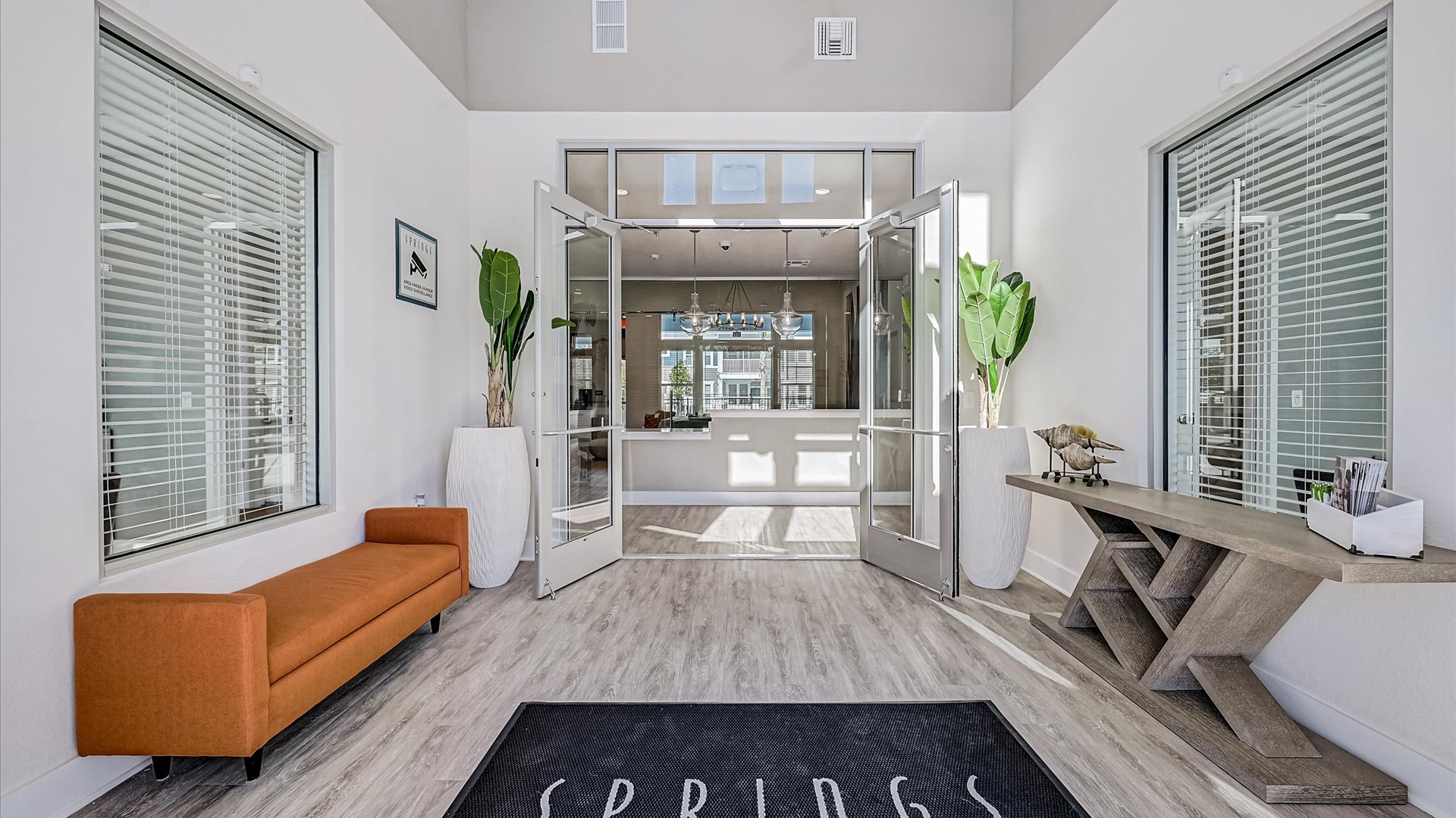 Modern Luxurious Entry into Springs at Flagler Center Apartments in Jacksonville, FL Leasing Office