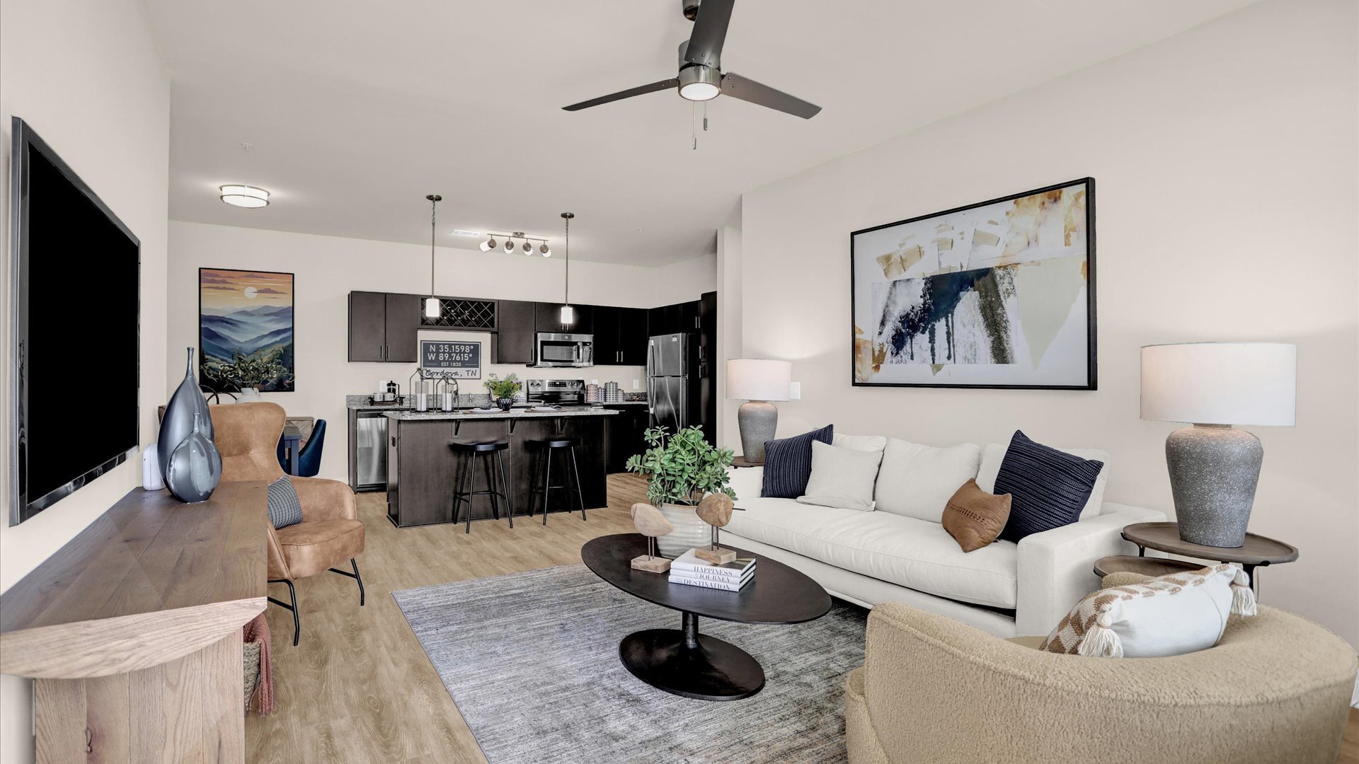 Springs at Colonial Living Room and Kitchen