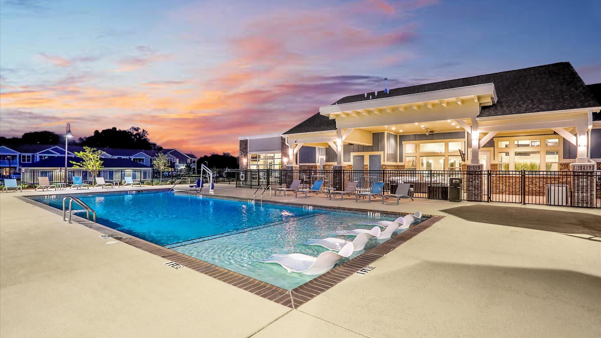 Springs at Colonial Pool Sunset (2)