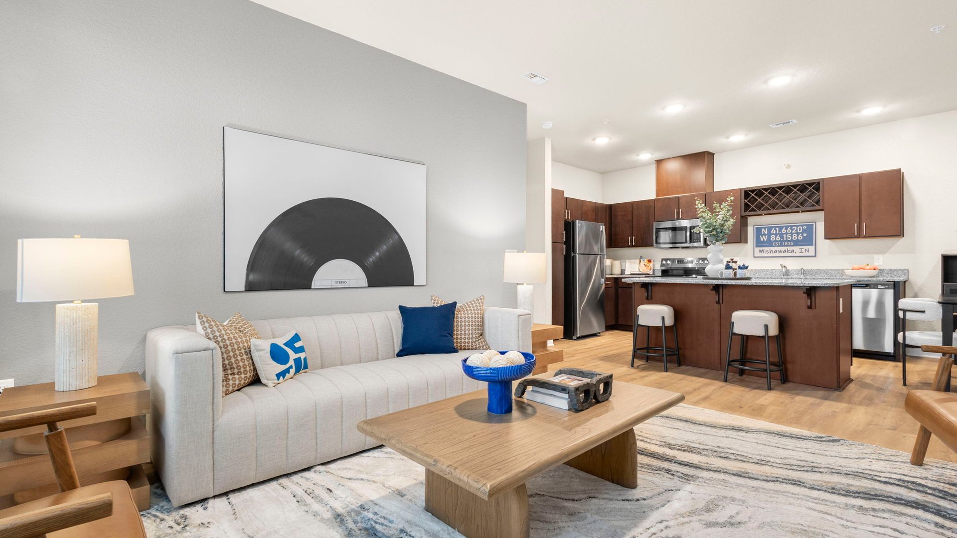 Springs at Mishawaka Living Room and Kitchen