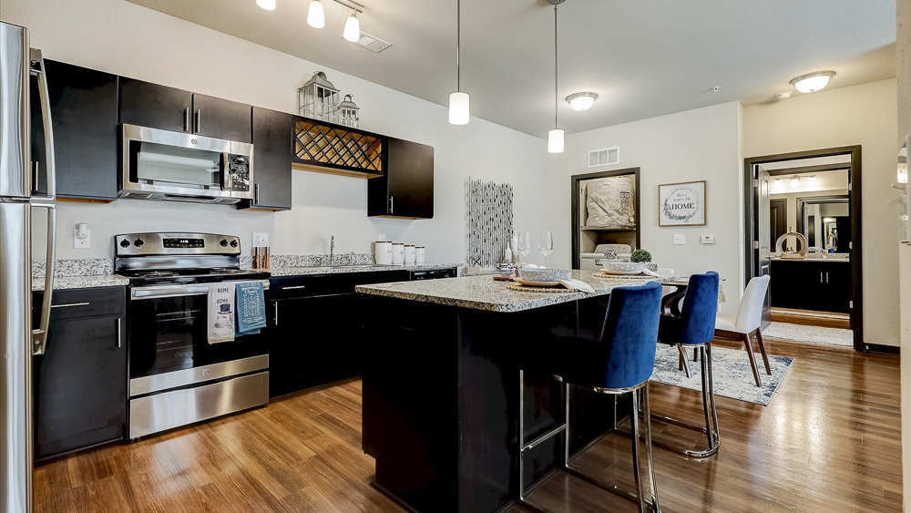 Chef inspired kitchens at Springs at Sunfield Apartments