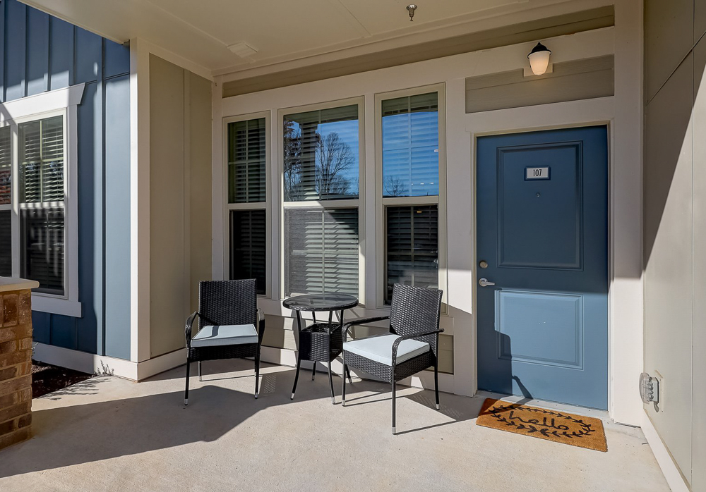 Private Entry to townhome style apartment at Springs at Newnan Apartments in Georgia