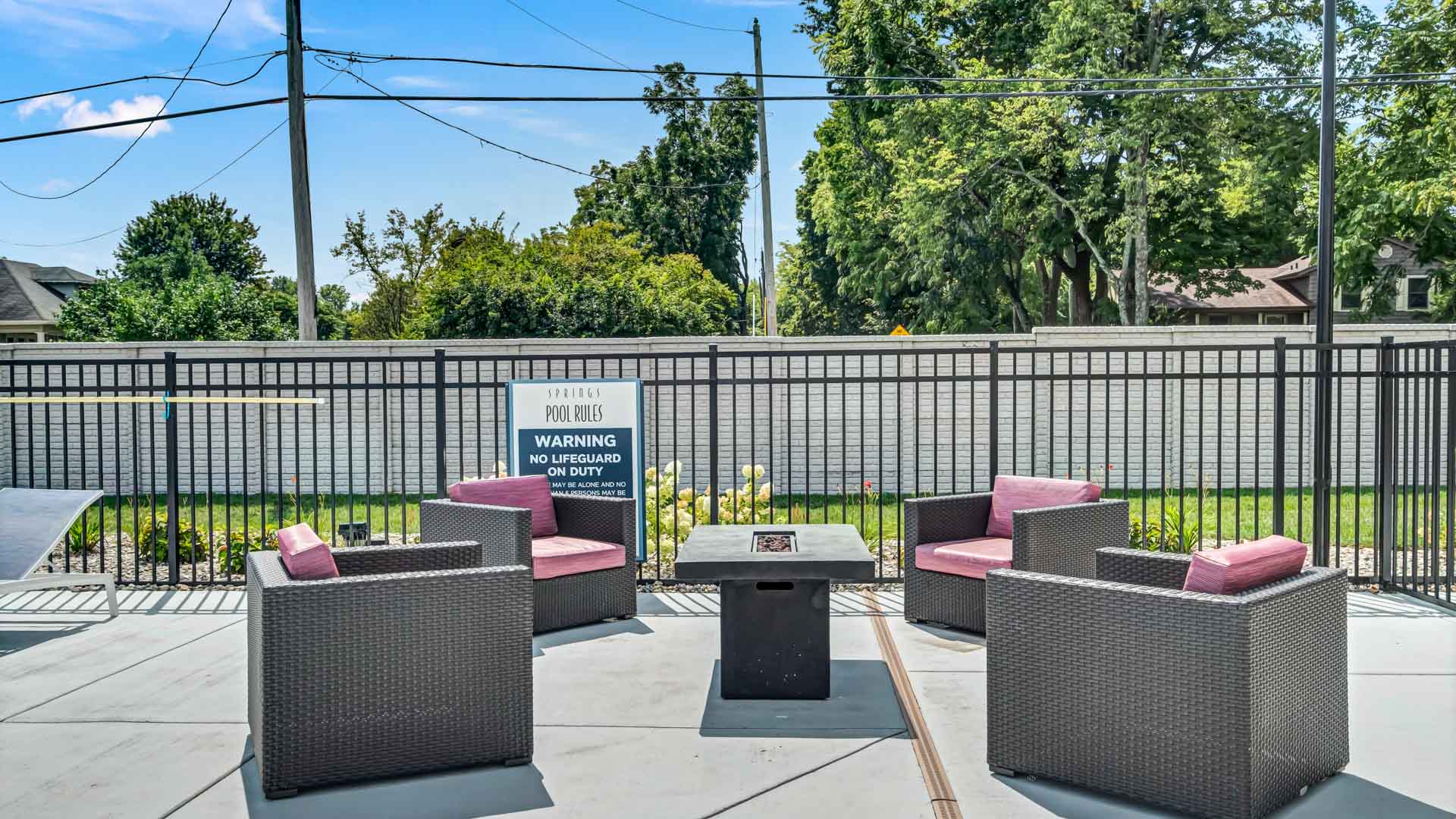 Lounge Area near the Pool at Springs at La Grange Apartments in East Louisville, KY-3