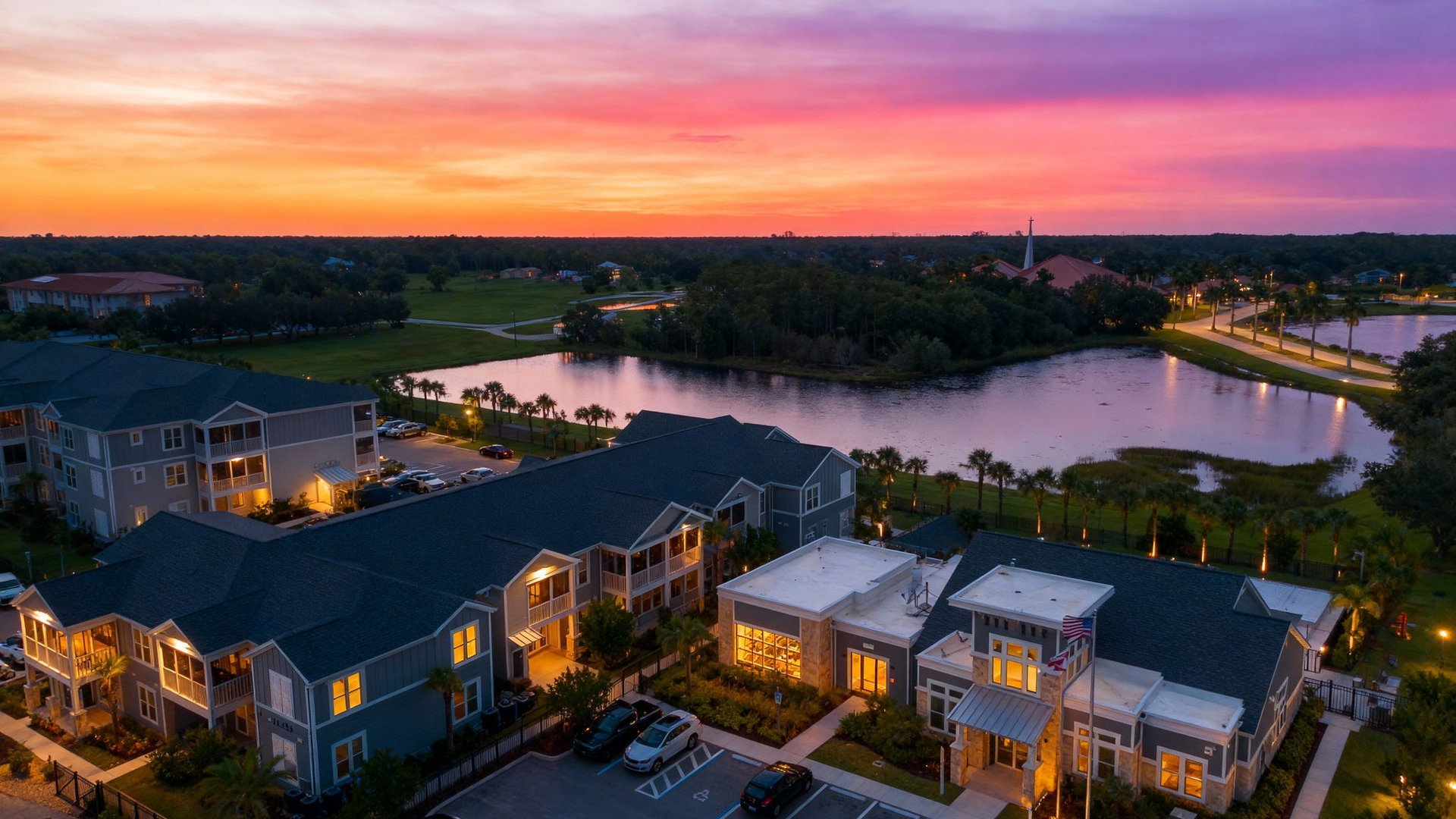 Springs at Daniels Parkway Twilight Exterior (4)