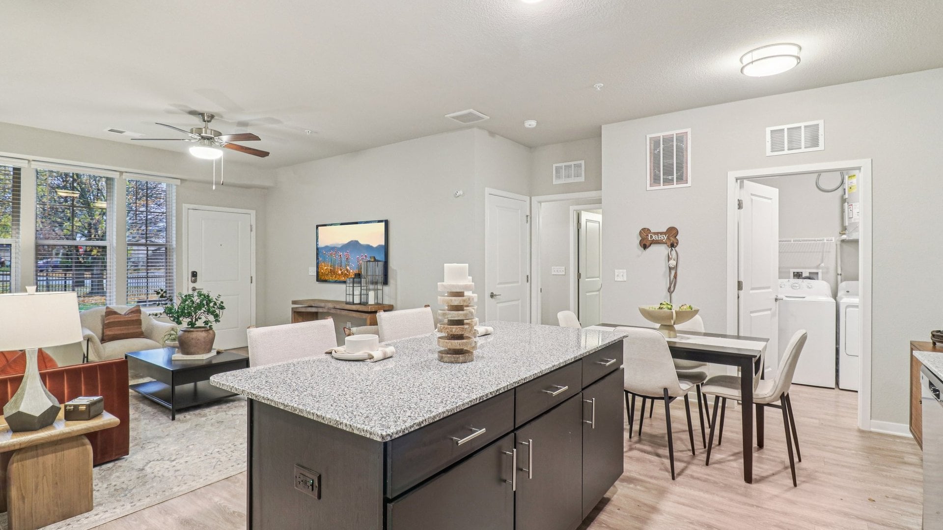 Springs at Canton kitchen with living space - Canton Township, MI
