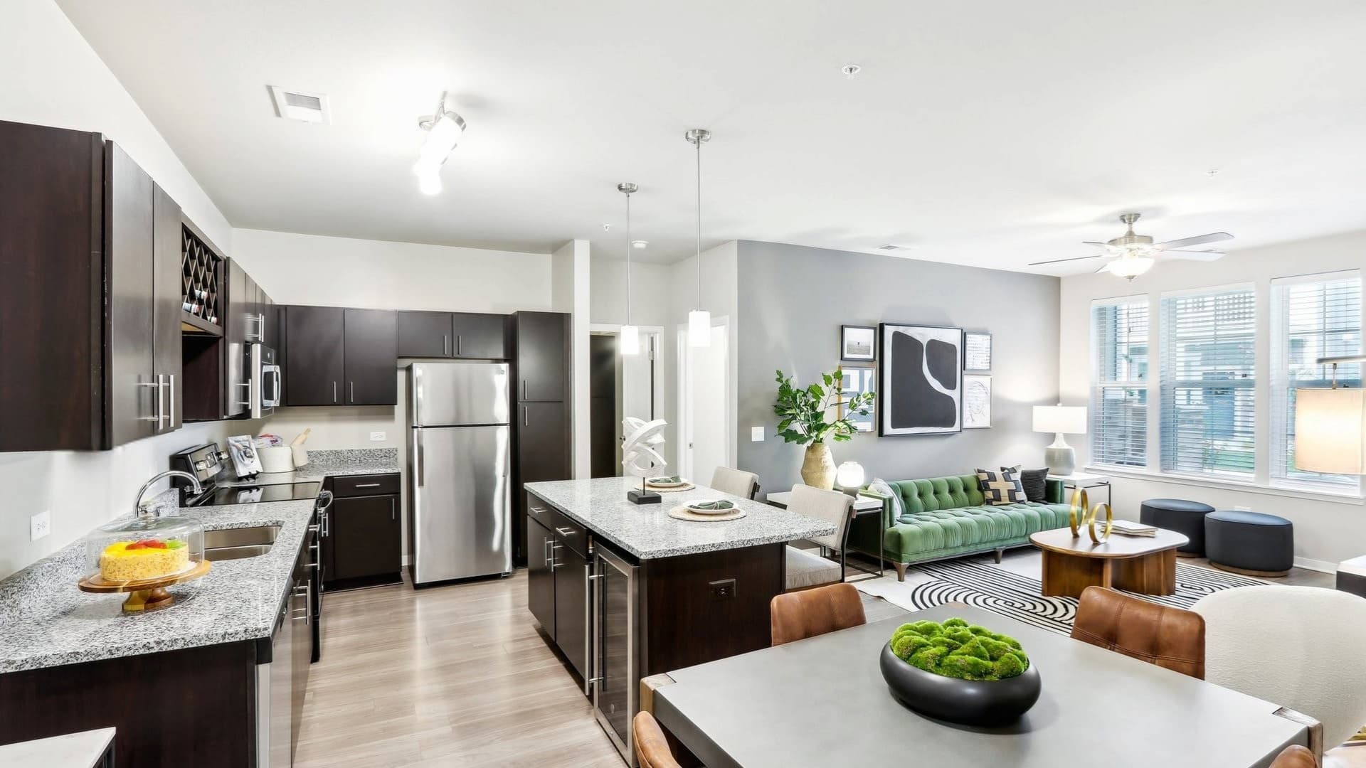 Kitchen and Living Room