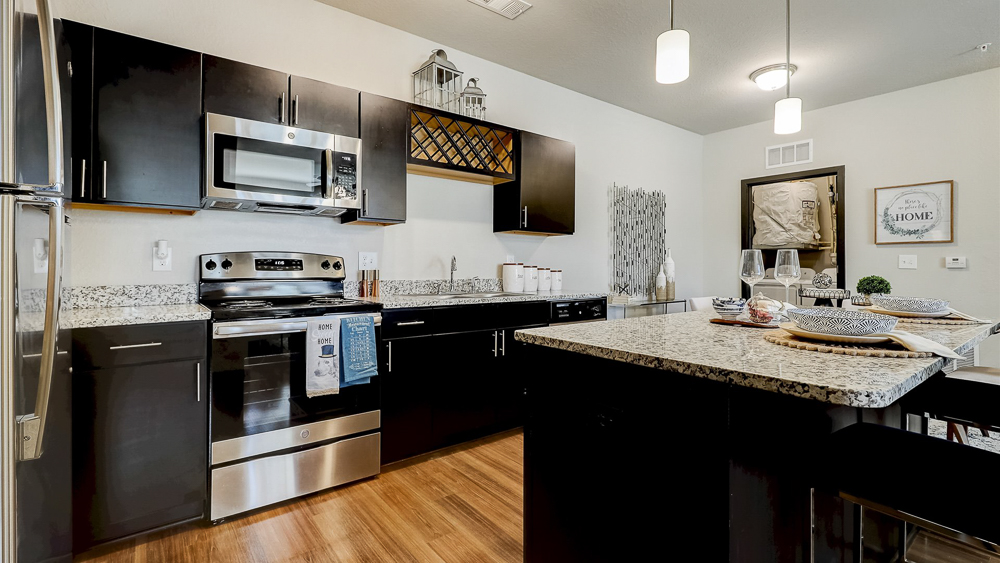 Chef inspired kitchens at Springs at Laurens Road Apartments