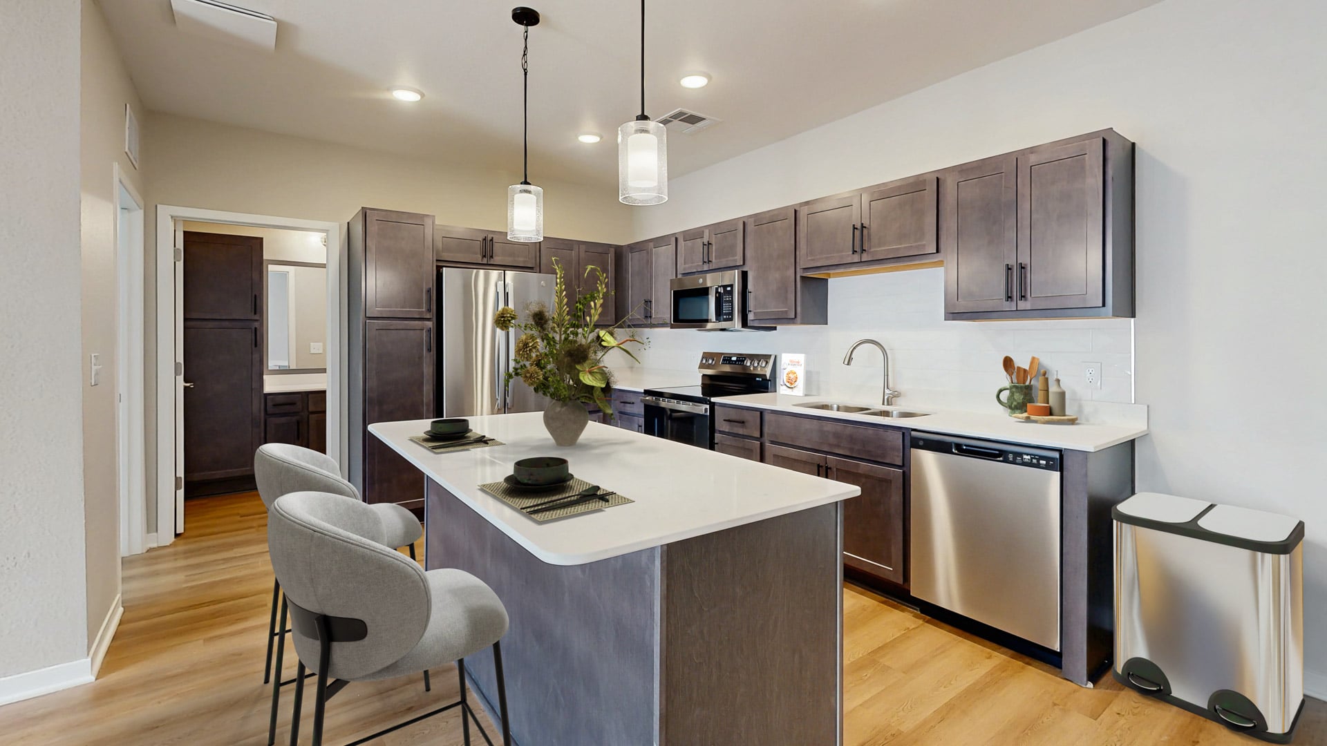 Brown Kitchen Cabinets